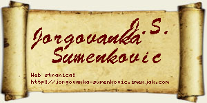 Jorgovanka Šumenković vizit kartica
